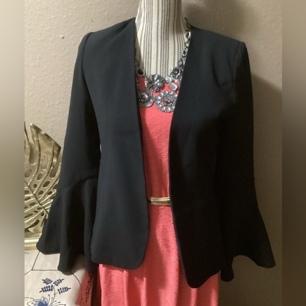 HARLOW & GRAHAM BELL sleeves BLACK JACKET